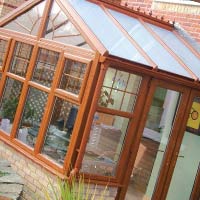 LIGHT OAK GABLE END CONSERVATORY
