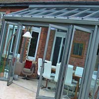 GREY LEAN TO CONSERVATORY