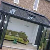BLACK LEAN TO CONSERVATORY